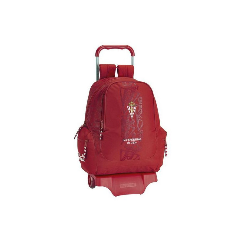 Cartable à roulettes 905 Real Sporting de Gijón Rouge