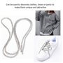 Strass Lacets Chaussures Rondes Pantalon Corde Ceinture Tête En Métal Cordon Cordon Remplacement pour Baskets À Capuche Pantalon