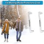 VGEBY Protections de Lame de Patin, 1 Paire de Protections de Lame de Patin de Hockey sur Glace en Plastique avec Ressort réglab