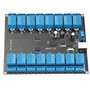 Module de Relais 9 à 36 V à 16 Canaux, Carte Opto-isolée à Relais Contrôlé par USB avec 16 Relais SPDT, Indicateur d'alimentatio