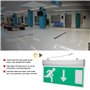 Panneau d'éclairage de Sortie, Panneau d'éclairage de Sortie de Secours à LED en Acrylique, indicateur d'évacuation de sécurité,