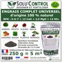250 g d'ENGRAIS COMPLET universel et équilibré - SoluControl - UAB - Utilisable en Agriculture BIOLOGIQUE