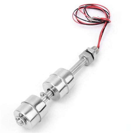 Capteur de niveau d'eau à double boule de commutateur à flotteur en acier inoxydable 304 Détecteur de niveau de liquide de 10 mm