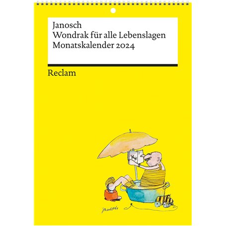 Wondrak pour toutes les situations de la vie (calendrier mensuel 2024) | Planificateur mensuel avec reliure à spirale à suspendr