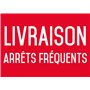 Autocollant vinyl - Livraison Arrêts fréquents - L.210 x H.297mm