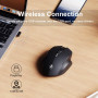 Uineer Souris sans Fil Rechargeable, [Upgraded] Indicateur de Batterie, 2.4G USB Souris Ergonomique sans Fil, 4 Niveaux DPI régl