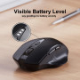 Uineer Souris sans Fil Rechargeable, [Upgraded] Indicateur de Batterie, 2.4G USB Souris Ergonomique sans Fil, 4 Niveaux DPI régl