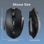 Uineer Souris sans Fil Rechargeable, [Upgraded] Indicateur de Batterie, 2.4G USB Souris Ergonomique sans Fil, 4 Niveaux DPI régl