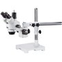 Microscope stéréo trinoculaire sur bras avec perche Zoom 7x-45x
