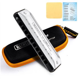 East top Harmonica Advanced Overblow and Bending Harmonica 10 trous Blues Mouth Orgue avec couverture argentée Harmonicas blues  East top Harmonica Advanced Overblow and Bending Harmonica 10 trous Blues Mouth Orgue avec couverture argentée Harmonicas blues