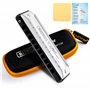 East top Harmonica Advanced Overblow and Bending Harmonica 10 trous Blues Mouth Orgue avec couverture argentée Harmonicas blues
