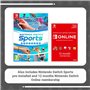 Nintendo Switch (Neon Red/Neon Blue) Switch Sports Pre Installed Switch Online 12 Month Subscription Redemption Code