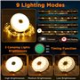 Chaîne lumineuse LED d'extérieur étanche 4 en 1 avec 9 modes d'éclairage