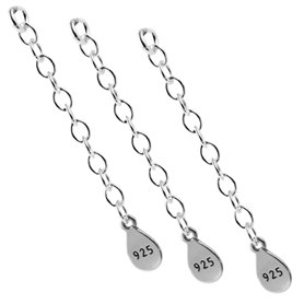 My-Bead 3pcs Extensions de Chaîne 4cm Argent 925 pour Colliers et Bracelets Qualité par Bijoutier DIY My-Bead 3pcs Extensions de Chaîne 4cm Argent 925 pour Colliers et Bracelets Qualité par Bijoutier DIY