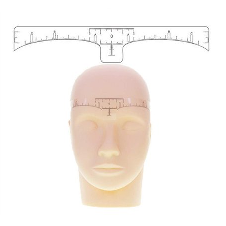 50pcs claire graduée jetable règle de sourcil auto-adhésive professionnelle guide de Microblading autocollant au pochoir pour la