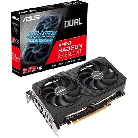 ASUS Dual AMD Radeon RX 6500 XT OC Edition Carte Graphique de Jeu GDDR6 4 Go (AMD RDNA 2