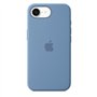 APPLE - iPhone 16E - Coque en silicone - Bleu d'hiver