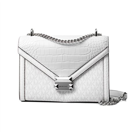Sac à Bandoulière Michael Kors Whitney Blanc 24 x 18 x 8 cm