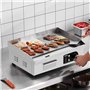 VEVOR Plancha Électrique 3200 W, Plaque à Snacker Commerciale, Plaque de Cuisson avec Surface Antiadhésive Plate et Rainurée, Te