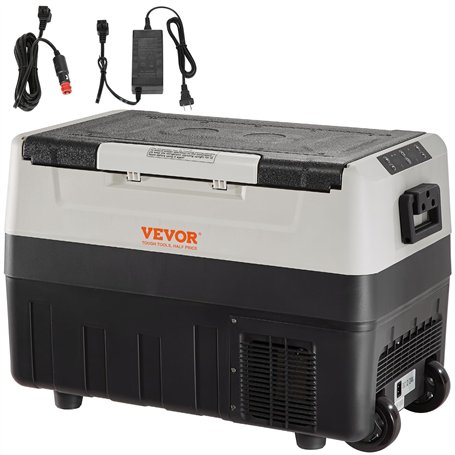 VEVOR Glacière Électrique Portable de 35 L Réfrigérateur de Voiture Portable 12/24 V CC 100-240 V CA Frigo Voiture Double Zone 0