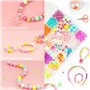 PITMT Perles pour Bracelet Enfant, 350+PCS Bijoux Enfants Fille, Coffret Perles Fille Fabrication Bijoux Jouets Filles de 6 7 8