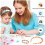 PITMT Perles pour Bracelet Enfant, 350+PCS Bijoux Enfants Fille, Coffret Perles Fille Fabrication Bijoux Jouets Filles de 6 7 8