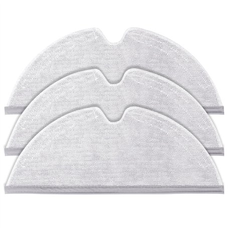Chiffons Chuancheng pour aspirateur Xiaomi Roborock S6 S5 MAX S60 S65 S5 S50 S55 E25 E35 - Blanc - Tissu - 3 pièces - Sol dur