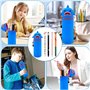 Étui École 2 en 1 en Silicone Souple + 4 Stylo gel Effaçable,Kawaii Requin bleu, Porte-Plume Étanche avec Fermeture Éclair, Poin