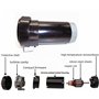 YIYIDA Car Horn klaxon voiture 24V Klaxon de voiture Trompette de camion double tube corne Zinc Chrome noir Air Horn 170db Klaxo