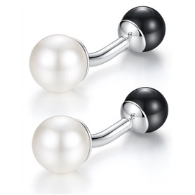 HONEY BEAR Bouton De Manchette Imitation de Perles Pearl de Homme/Femme Chemise/robe Poignet Col en