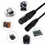 SinLoon DMX 512 Câble de lumière de scène XLR mâle 5 broches vers XLR femelle 3 broches avec connecteurs métalliques pour éclair