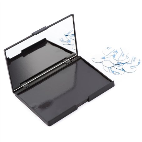 Allwon Palette de maquillage de fard à paupières magnétique vide avec 15 pièces adhésives Palette vide autocollants en métal pou