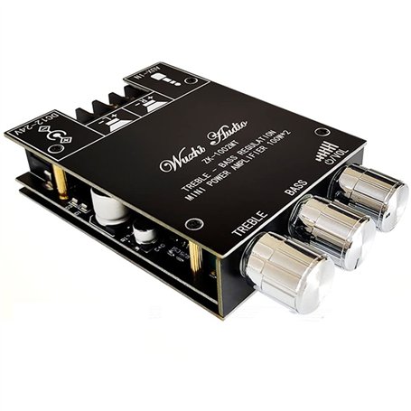 WANGCL ZK-1002MT Lot de 2 amplificateurs de caisson de basses Bluetooth 5.0 100 W haute puissance audio stéréo amplificateurs AU