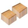 CEILIWEN Lot de 100 serviettes de fête en papier jetables effet bois - Écologiques et compostables - 33 x 33 cm - Marron