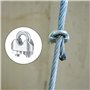 Serre Câbles, Attaches pour câbles métalliques M3, Boulons en U Clip de Câble en Acier Inoxydable, pour Connecter la Corde à Lin