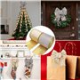 Lot de 2 rouleaux de rubans de Noël en velours doré et argenté avec bordure dorée, rubans en velours pour emballage de Noël, tra