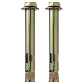 YoiYee Lot de 2 boulons d'expansion M16 – Ancrages robustes pour béton et maçonnerie – Longueur 160 mm – Acier zingué – Installa