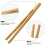 Pince Bambou pour Grille Pain 8 Pièces Pinces de Cuisine Réutilisables 18CM Pinces à Pain de Bois Pince à Toasts Pour Fruits, Ba