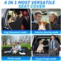 PQETBV 4 en 1 Housse de Siège de Voiture, Protection Voiture Chien Protege Universelle avec Fenêtre de Visualisation, Imperméabl
