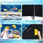 MINISOISO 2 Pcs Fond d'aquarium Noir, 30 x 200 cm PVC Fond Aquarium Autocollant, Fond d'aquarium Statique, Fond d'Écran d'Aquari