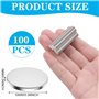Petits Aimants de Réfrigérateur Aimants Néodyme Puissants 10mm x 1mm 100 Pcs Aimant en Terres rares pour Frigo Bricolage Blanc T
