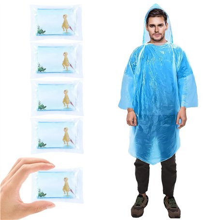 Jinzhenhong Lot de 20 ponchos de pluie jetables pour adultes