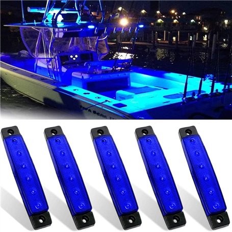 BSTEle Feux de Navigation de Bateau 5PCS 12V lumières de Kayak étanches LED lumière de Bateau pour Le Kayak de Bateau