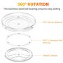 Radikor Lot de 2 Plateau Tournant, 24cm 360° Étagère à épices Rotative Transparent, Lazy Susan, Organisateur de Rangement Cuisin