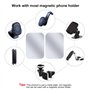 Juspota 4 Pièces Plaque Metallique Telephone, Plaques de métal Minces avec Adhésif pour Support Téléphone Voiture Magnétique Aim