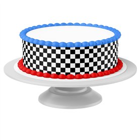 Ruban pour gâteaux Checkered Flag NOIR comestible - 4 pièces de 24cm x 5cm adapté aux gâteaux jusqu'à 30 cm à manger avec - déco Ruban pour gâteaux Checkered Flag NOIR comestible - 4 pièces de 24cm x 5cm adapté aux gâteaux jusqu'à 30 cm à manger avec - déco