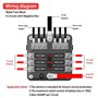 UMISKY 6 Voies Standard Boîte à Fusibles Titulaire avec Lame Indicateur LED pour Bateau de Voiture Marine, 6 circuits indépendan