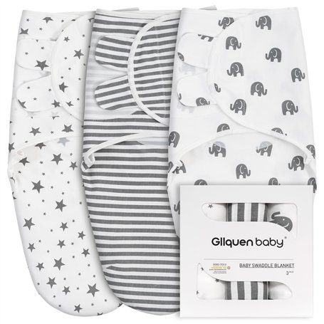 GLLQUEN BABY 0-3 Mois Pucksack bébé Swaddles bébé Gigoteuse Nouveau-nés