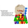 Tuddler Pegs Educational Board: Ensemble de Chevilles empilables de Couleur vive/Jouet éducatif Montessori pour Enfants + Carte 