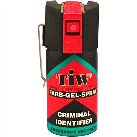 HOERNECKE Spray De Défense Tiw Farb-Gel 40 ML Version Clapet Ou Clip Ceinture Nouvelle Version (Version Clip Ceinture)